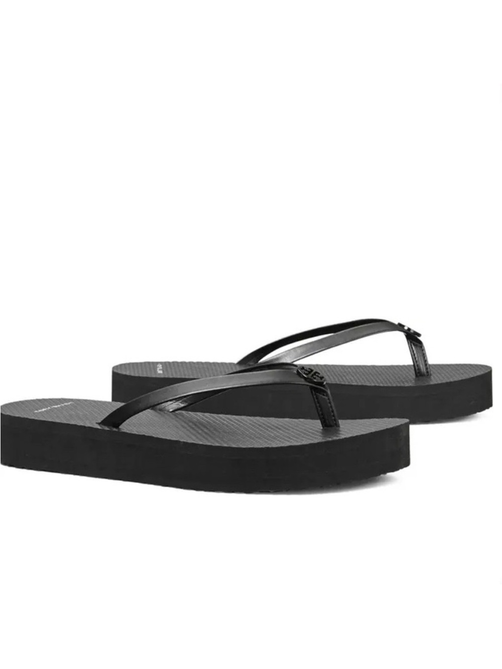 Tory Burch Black Platform Flip Flop Sandals